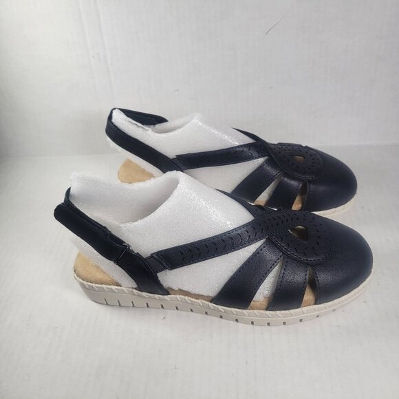 Easy Street Women Comfort Wave Tilda Adjustable Black Cut-Out Sandals Size 6.5 - Picture 5 of 8